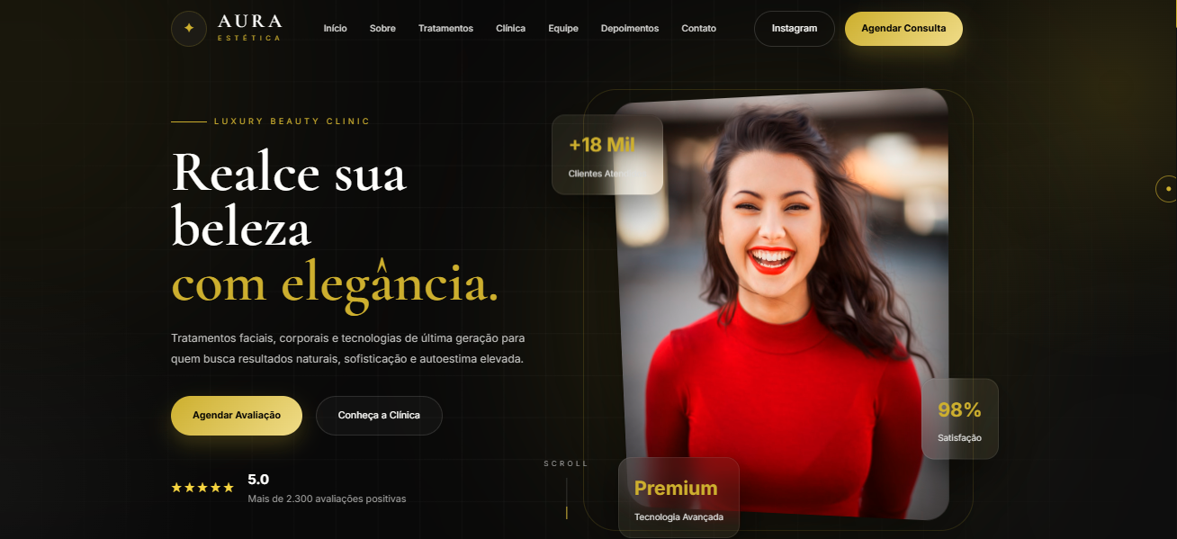 Preview do projeto AURA Estética